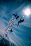 Red Arrows in swept Big 9 formation